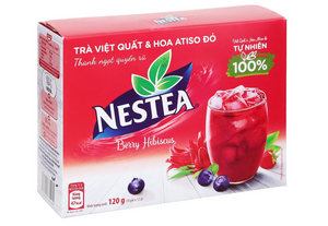 Nestea blueberry and red artichoke tea 120g box (12g x 10 packets) / Trà việt quất và atiso đỏ Nestea hộp 120g (10 gói x 12g)