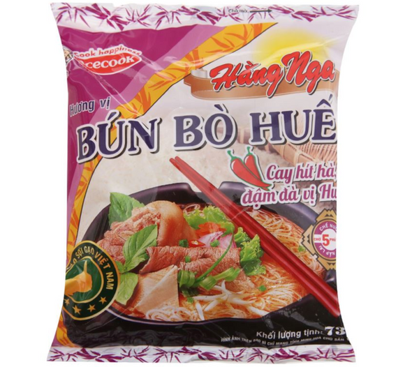 エースコック ブンボーフエ 牛肉麺スープ  /Bún bò huế Hằng Nga gói 73g