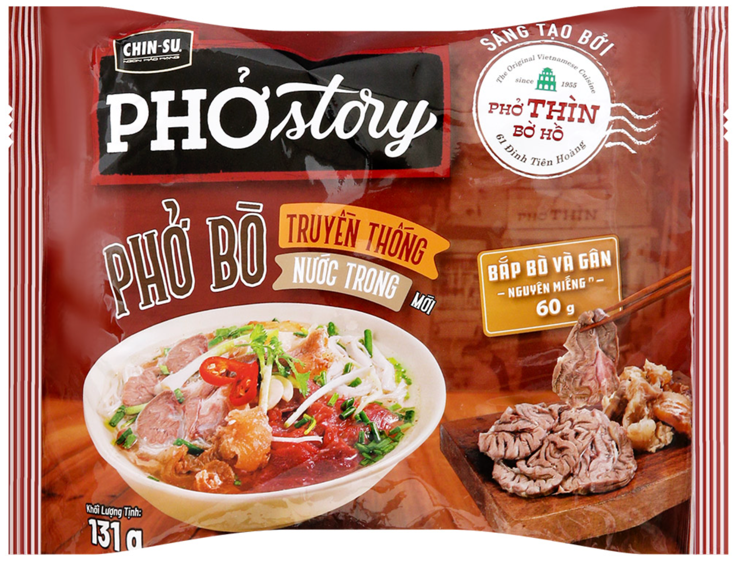 CHINSU Pho Bo 牛肉麺スープ 131g / Phở bò truyền thống nước trong Chinsu phở ...