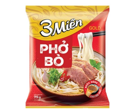 フォー・ボー・バーミエン・ゴールド 75g  / Phở 3 Miền Gold 75g