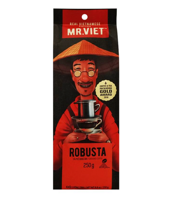 ベトナムコーヒー MR.VIET  ロブスタコーヒー / MR.VIET Robusta - Cà Phê Rang Xay Túi (250g) /