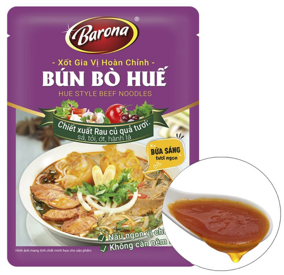 분보후에 수프 Xốt Gia Vị Hoàn Chỉnh Barona - Bún Bò Huế(80g)