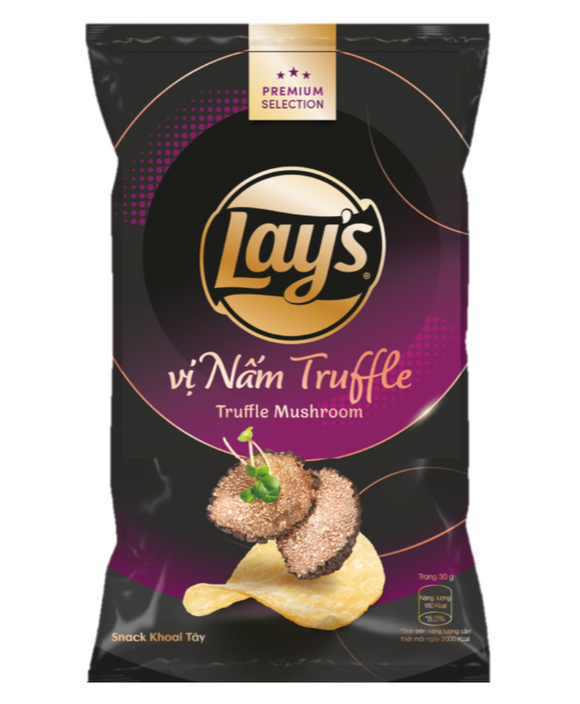 Lays truffle flavor potato chips Lays truffle 45grams