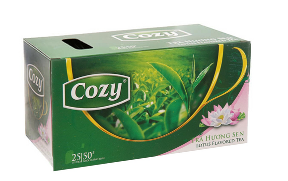 Lotus Tea / Trà Cozy hương sen hộp 50g (25 gói x 2g)