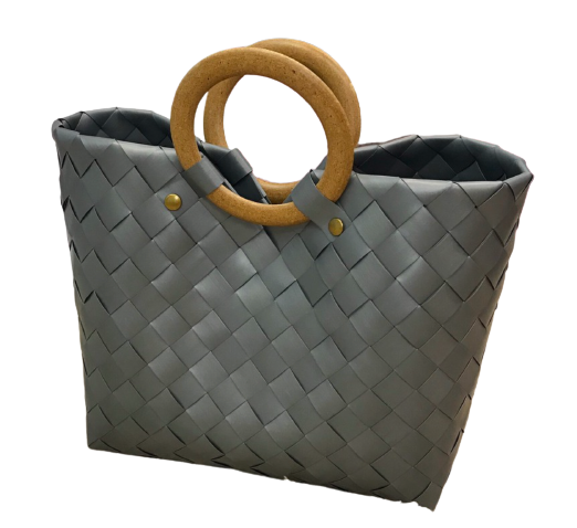 Handmade plastic basket handbag (4 colors available)