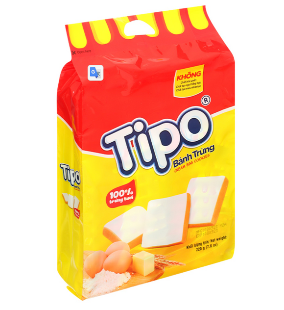 TIPO 러스크 크림 쿠키 / Bánh trứng Tipo gói 220g