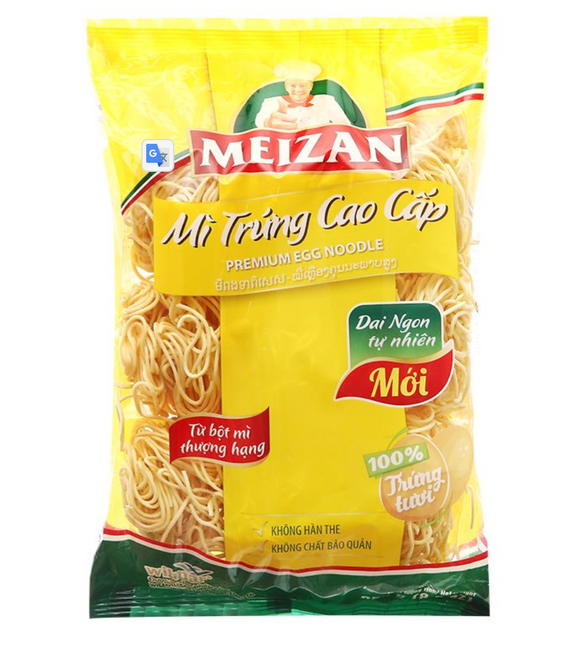 Meizan 달걀 건면/Mì trứng cao cấp Meizan gói 250g