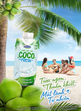 Coconut water No preservatives Less sweet VINAMILK / Nước dừa tươi Vinamilk Cocofresh hộp 330ml