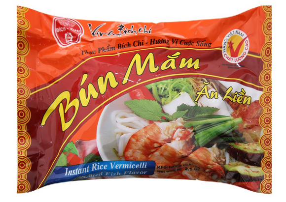 Bích Chi Bunmam instant noodles / Bún mắm Vina Bích Chi gói 60g