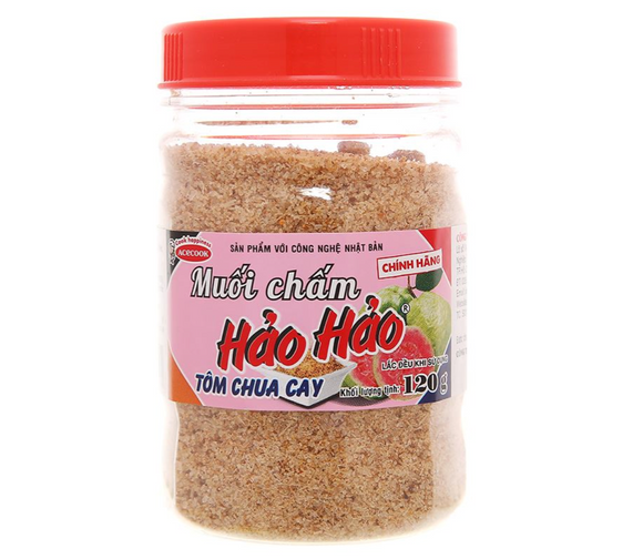 ハオハオ塩 / Muối chấm Hảo Hảo tôm chua cay hũ 120g
